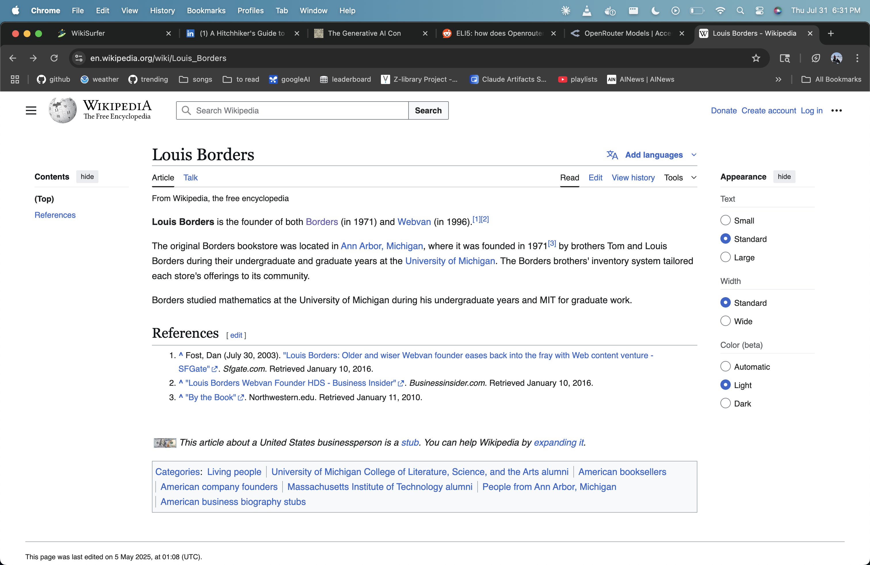 Wikipedia page example